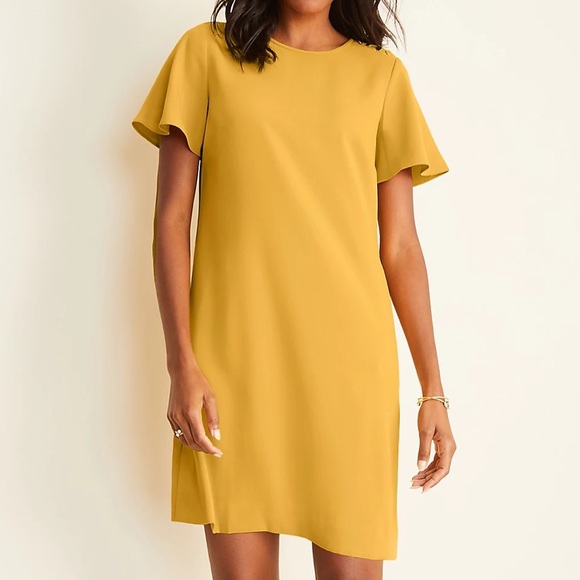 Ann Taylor Dresses & Skirts - Ann Taylor Sz 8 Flutter Sleeve Dress EUC